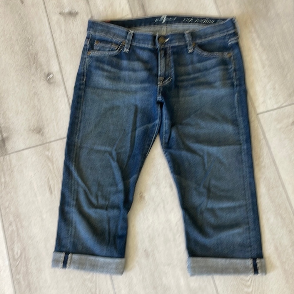 7 for all mankind boyfriend skinny Jean 26 18” inseam with cuff